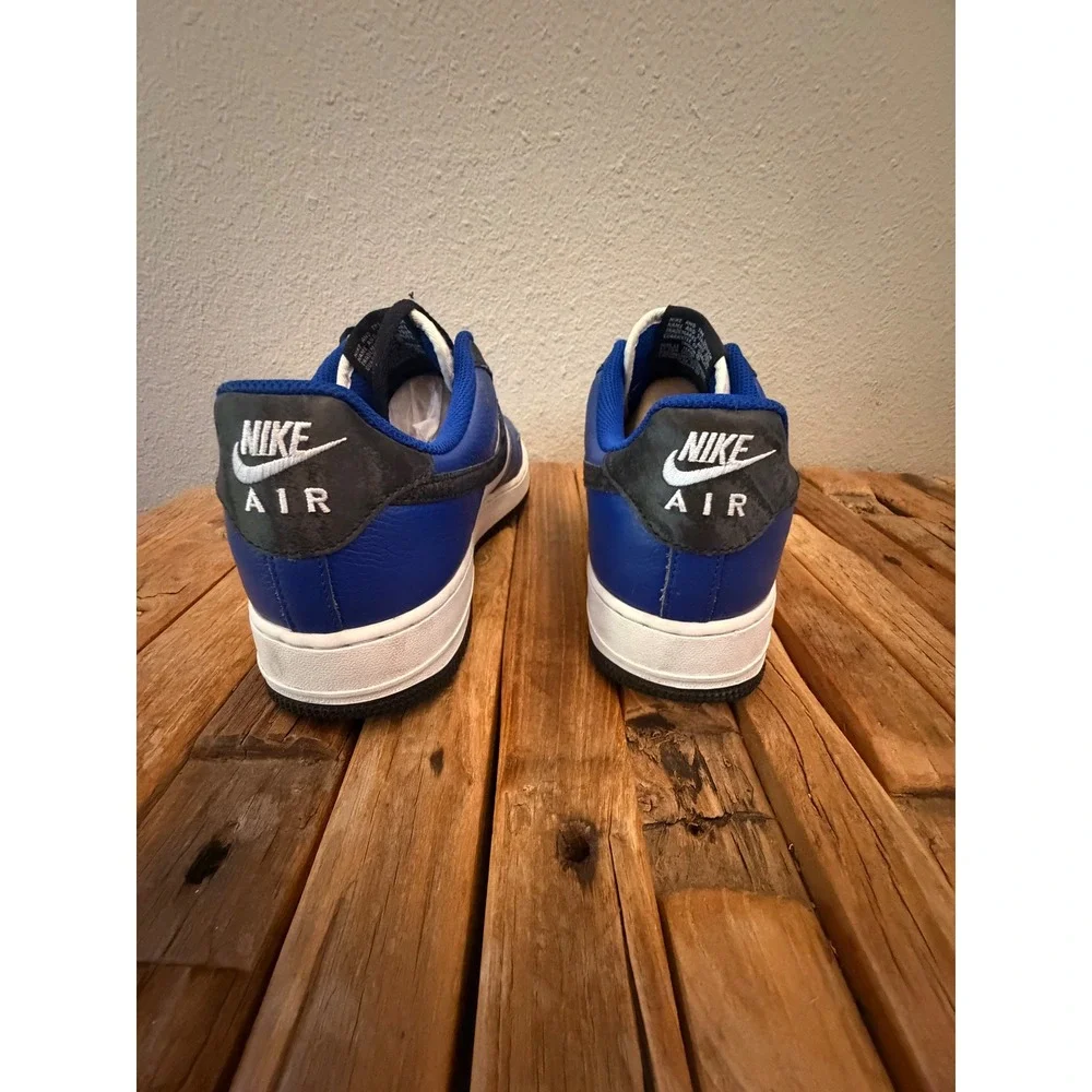 Nike Air Force 1 Low 9.5 Blue White Black DV3892-900 Leather Sneakers